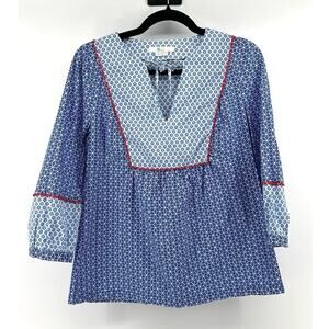 Boden Women's 3/4 Sleeve Top Peasant Boho Cottage Size 6
